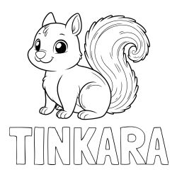 Pobarvanka imena TINKARA