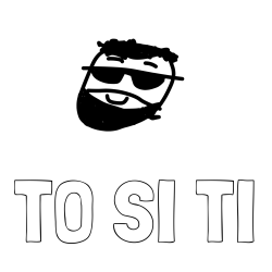 Online izdelana pobarvanka - Pobarvanka imena TO SI TI in KUL OČKA