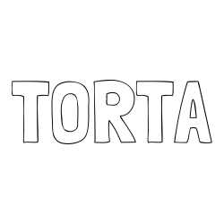 Online izdelana pobarvanka - Pobarvanka imena TORTA