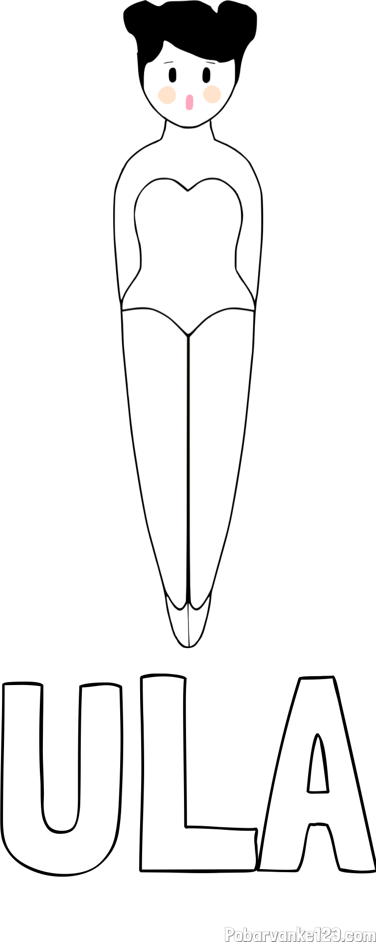 Pobarvanka imena ULA in enostavna pobarvanka baletke