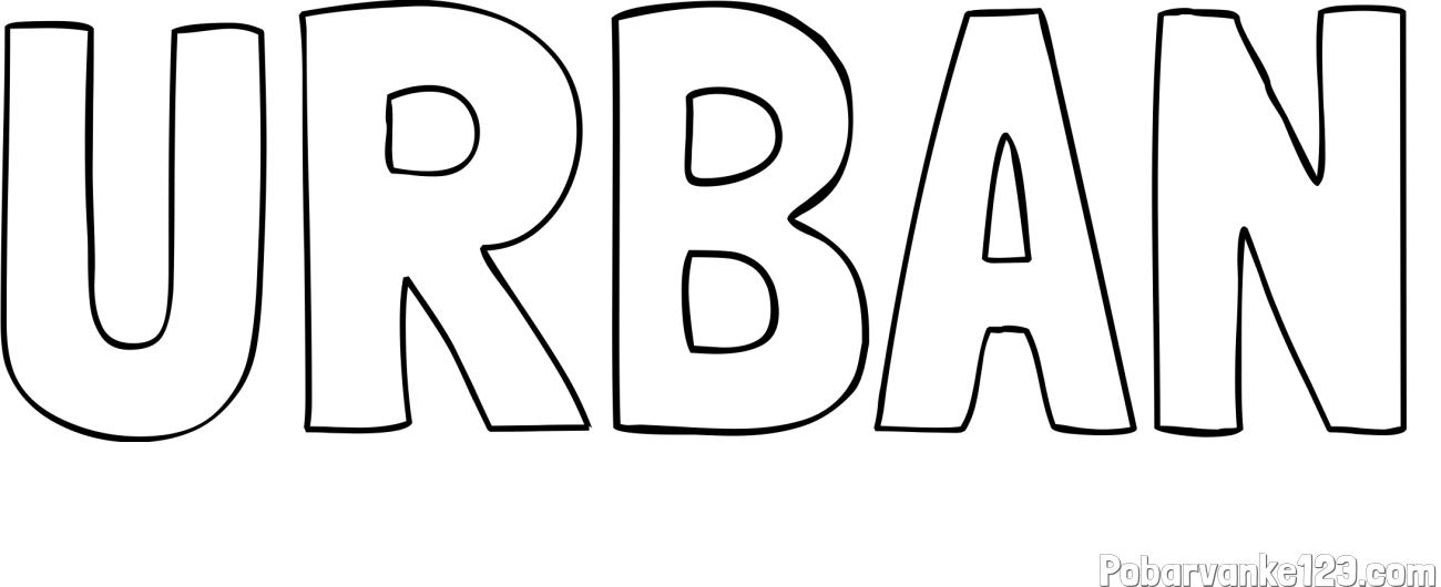 Pobarvanka imena URBAN