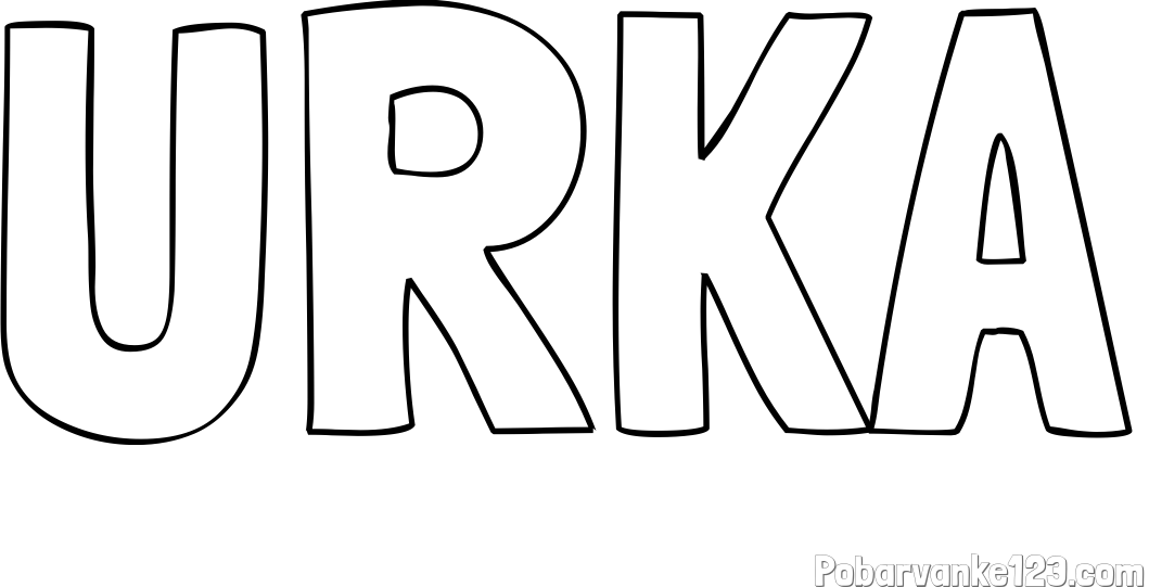 Pobarvanka imena URKA