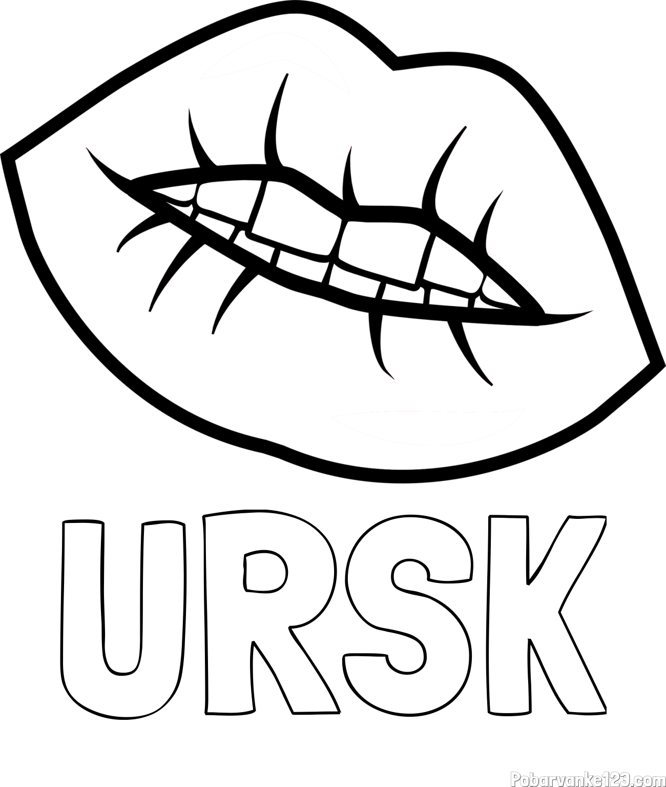 Pobarvanka imena URŠK in pobarvanka ustnic