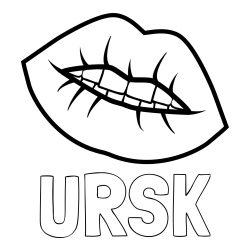 Online izdelana pobarvanka - Pobarvanka imena URŠK in pobarvanka ustnic