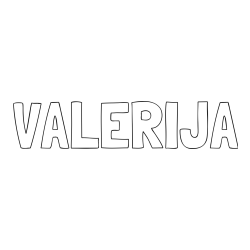 Pobarvanka imena VALERIJA