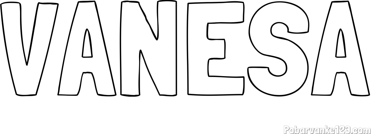 Pobarvanka imena VANESA