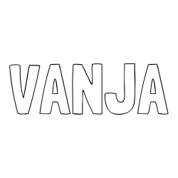 Pobarvanka imena VANJA