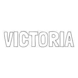 Online izdelana pobarvanka - Pobarvanka imena VICTORIA