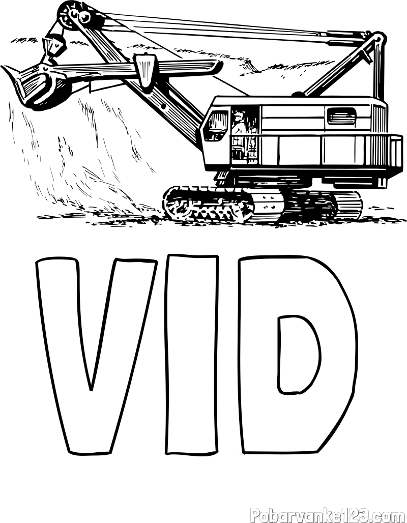 Pobarvanka imena VID in pobarvanka bagra 2