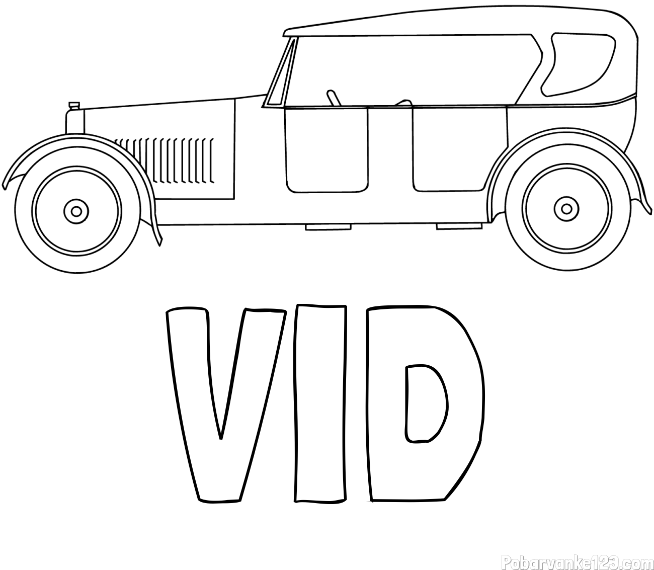 Pobarvanka imena VID in star avto