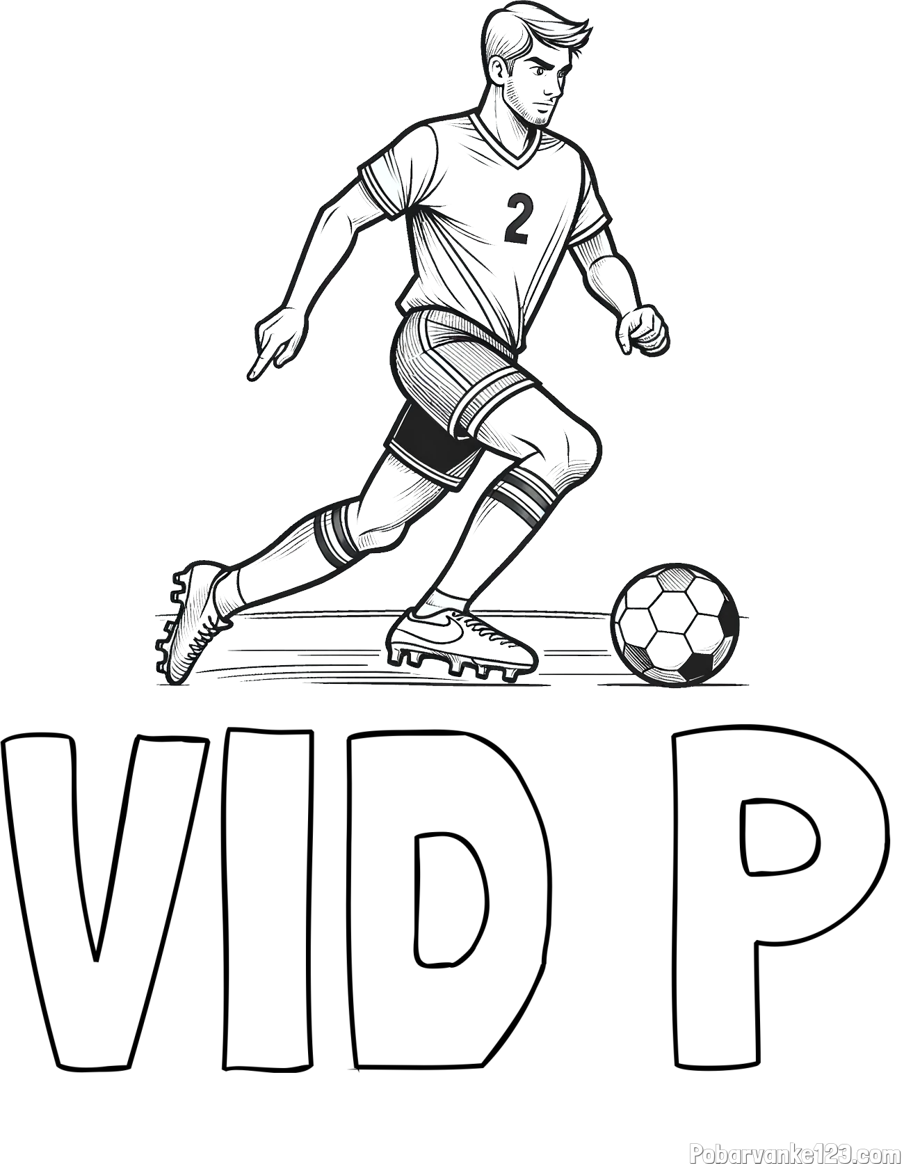 Pobarvanka imena VID P in pobarvanka nogometaša