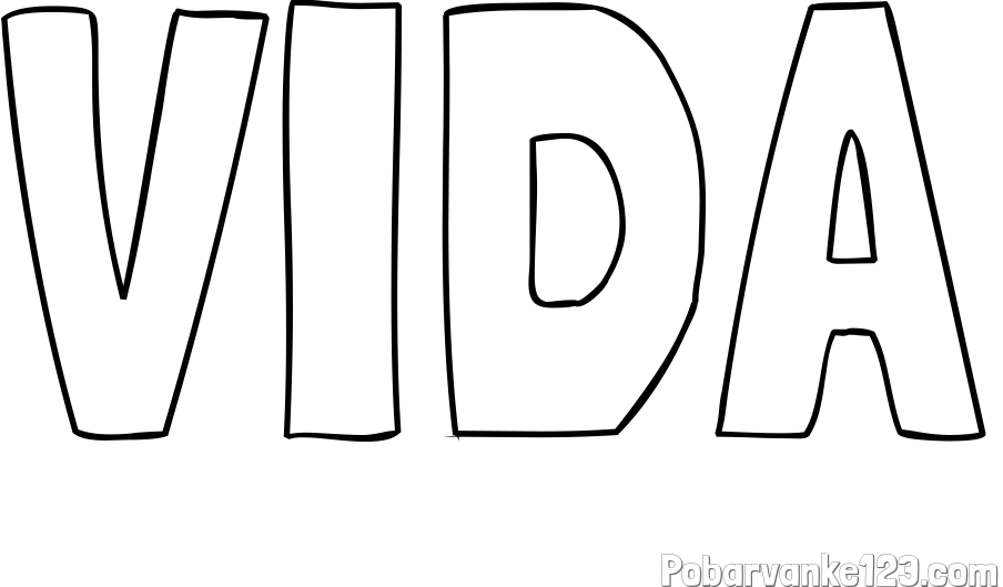 Pobarvanka imena VIDA