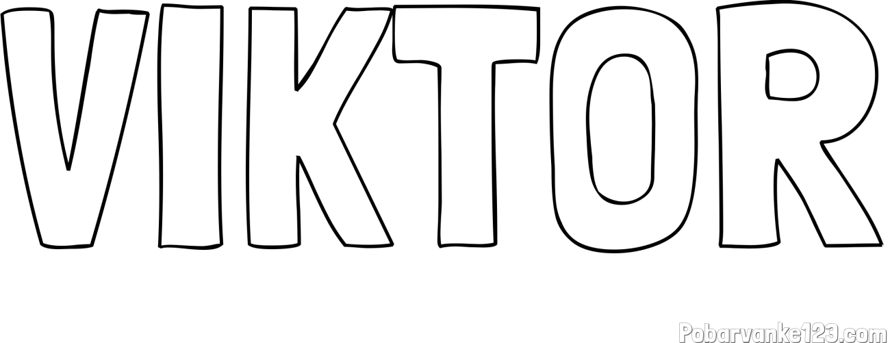 Pobarvanka imena VIKTOR