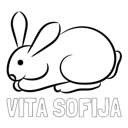 Online izdelana pobarvanka - Pobarvanka imena VITA SOFIJA in pobarvanka majhnega zajčka
