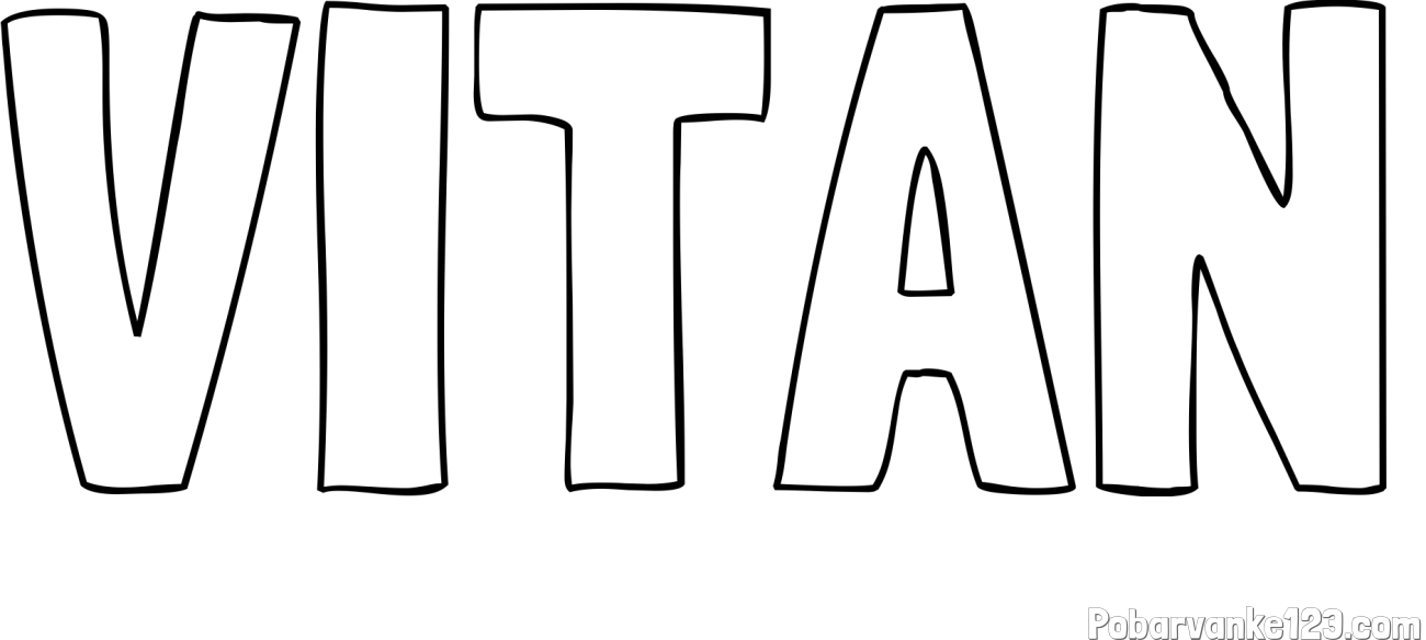 Pobarvanka imena VITAN