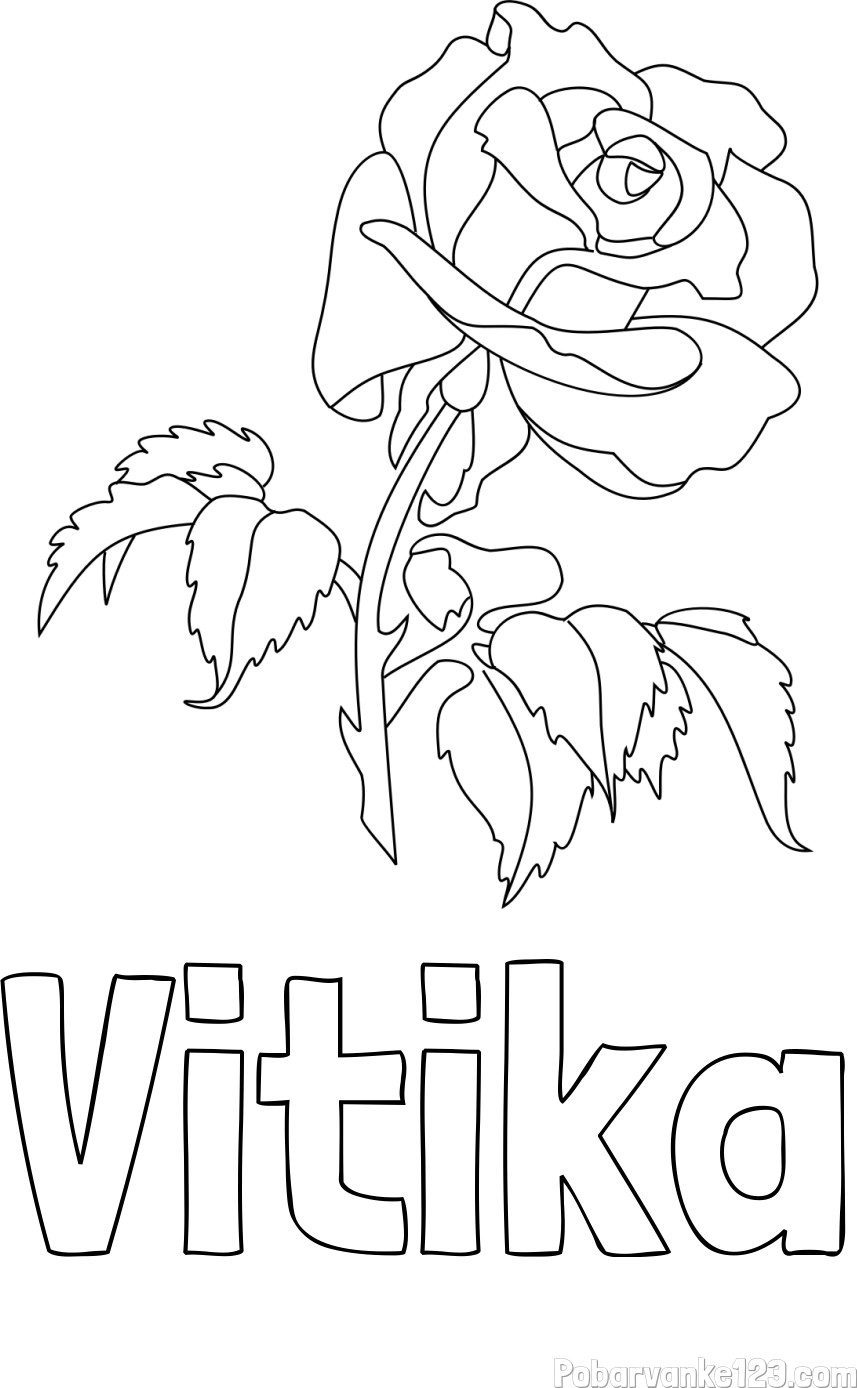 Pobarvanka imena Vitika