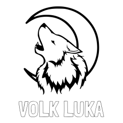 Online izdelana pobarvanka - Pobarvanka imena VOLK LUKA in pobarvanka volk in lune