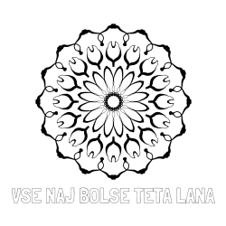 Online izdelana pobarvanka - Pobarvanka imena VSE NAJ BOLŠE TETA LANA in mandale 3