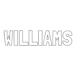 Pobarvanka imena WILLIAMS