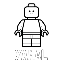 Online izdelana pobarvanka - Pobarvanka imena YAMAL in pobarvanka LEGO figurice fanta