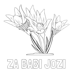 Online izdelana pobarvanka - Pobarvanka imena ZA BABI JOZI in pobarvanka lepe rože