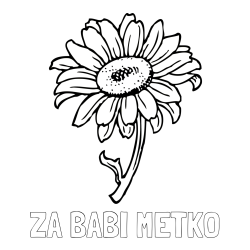 Online izdelana pobarvanka - Pobarvanka imena ZA BABI METKO in pobarvanka lepe sončnice