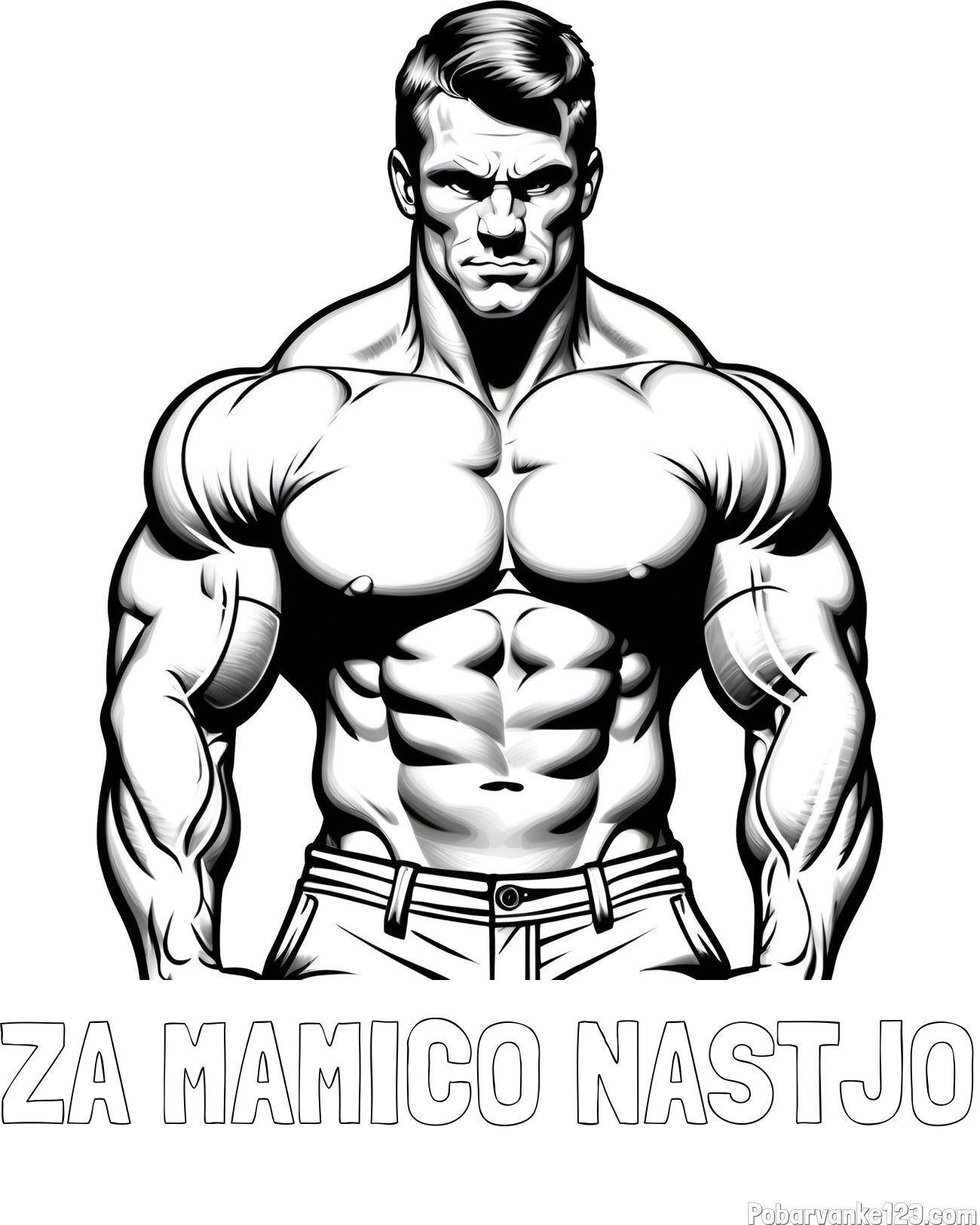 Pobarvanka imena ZA MAMICO NASTJO in pobarvanka bodybuilder-ja