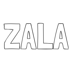 Pobarvanka imena ZALA