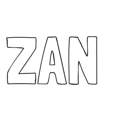 Online izdelana pobarvanka - Pobarvanka imena ŽAN ---------------