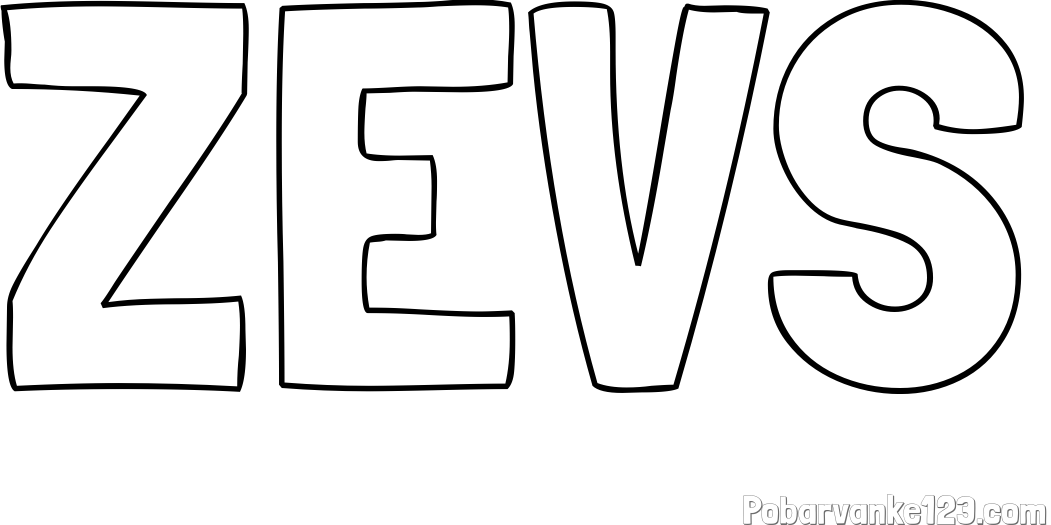 Pobarvanka imena ZEVS