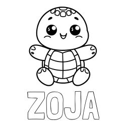 Pobarvanka imena ZOJA