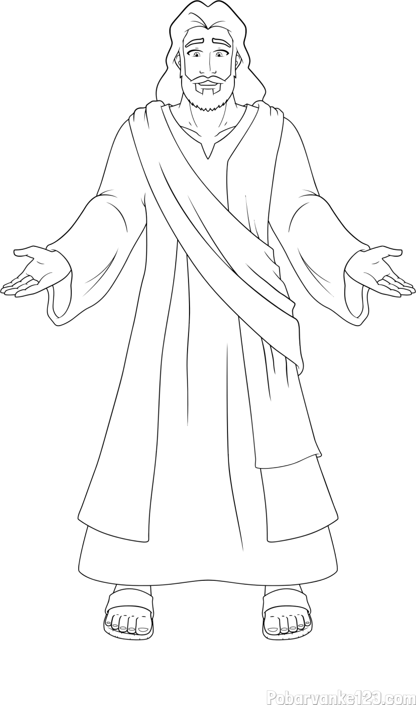 Pobarvanka Jezusa Kristusa