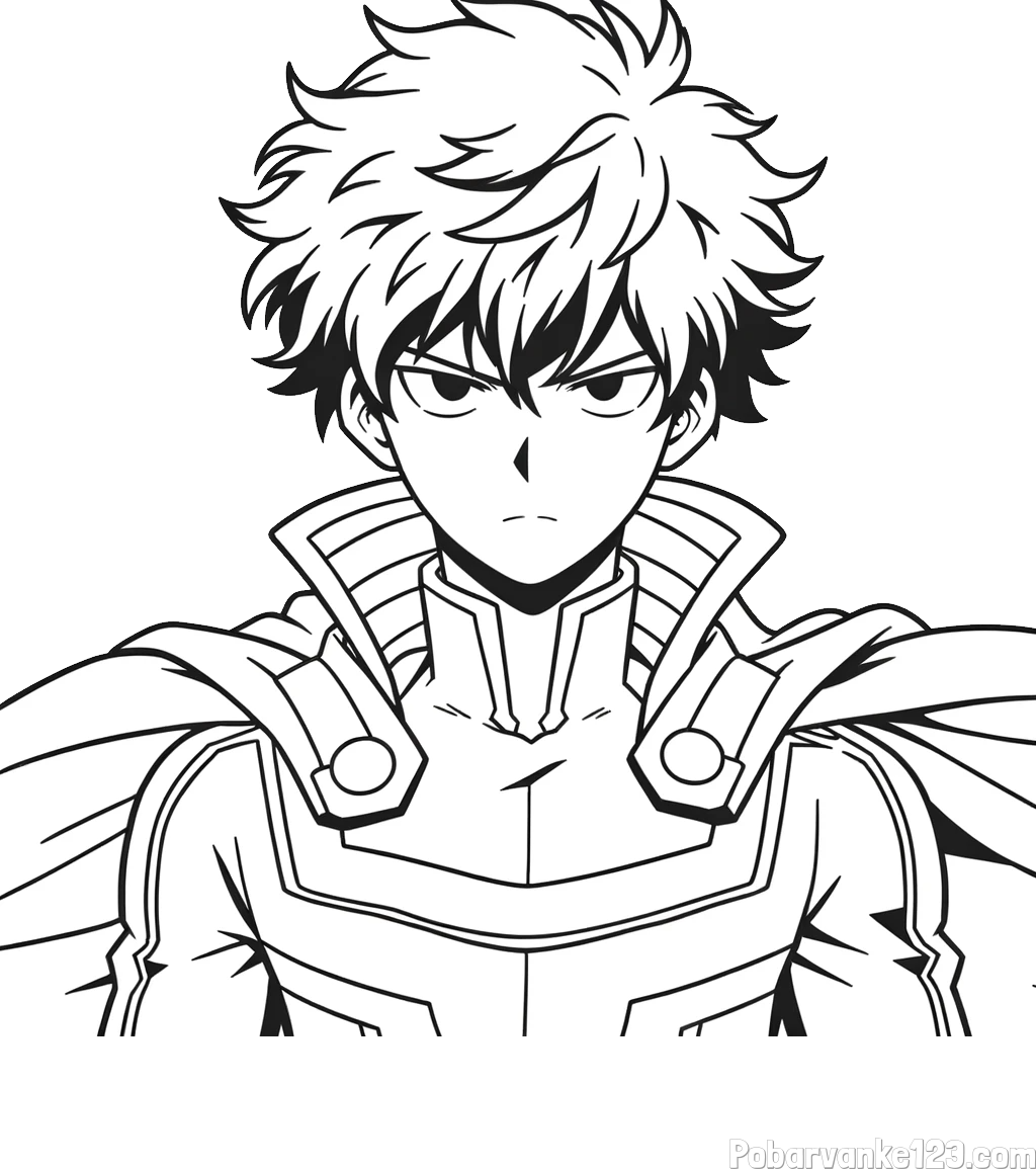 Pobarvanka junaka v anime slogu