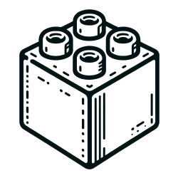 Pobarvanka LEGO kocke
