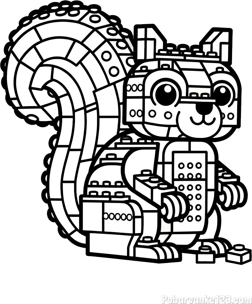Pobarvanka LEGO veverice