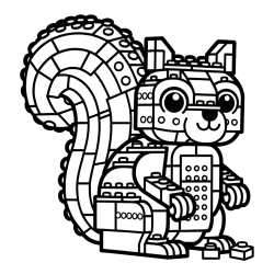 Pobarvanka LEGO veverice