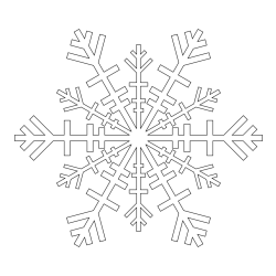 Pobarvanka lepe snežinke