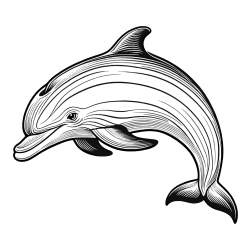 Pobarvanka lepega delfina