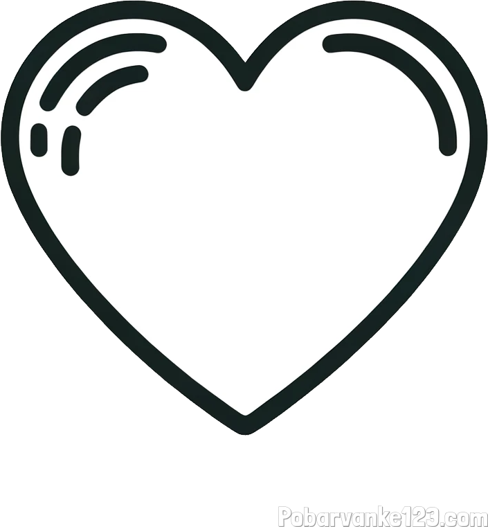 Pobarvanka lepega srčka