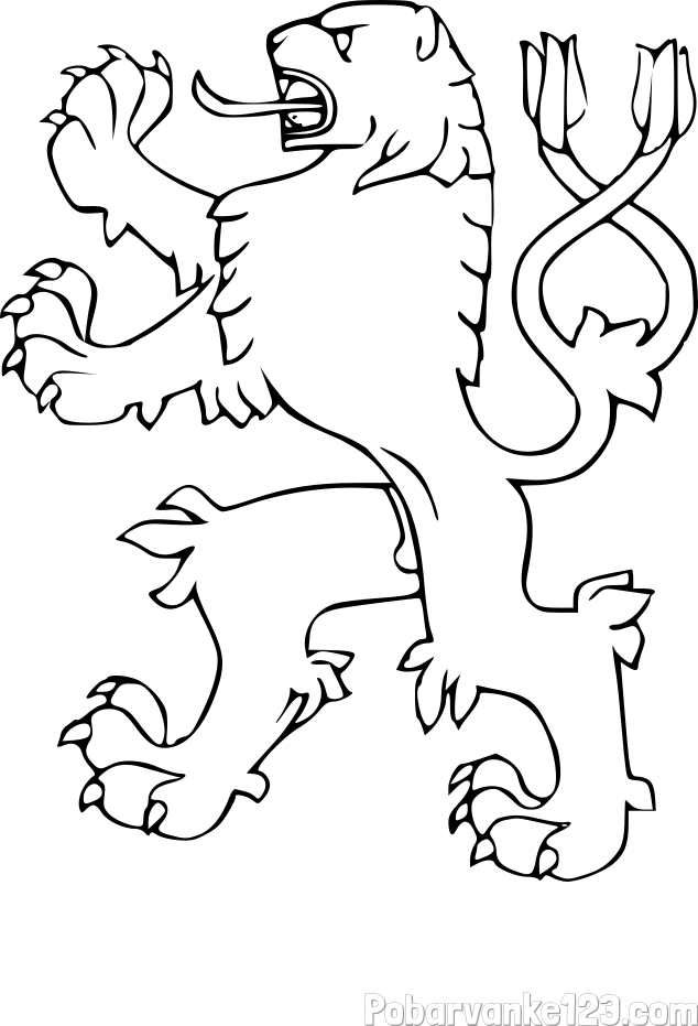 Pobarvanka leva upodobljenega na grbu