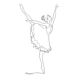 Pobarvanka ljubke baletke