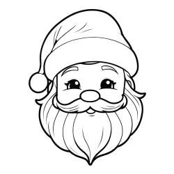 Pobarvanka ljubke božičkove glave