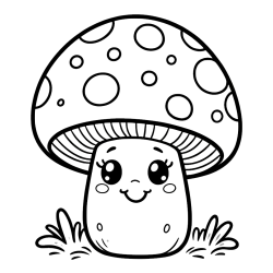 Pobarvanka ljubke gobe