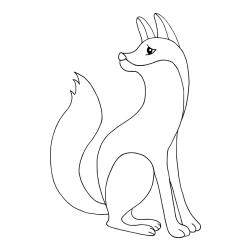 Pobarvanka ljubke lisičke