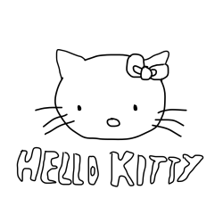 Pobarvanka ljubke mucke Hello Kitty