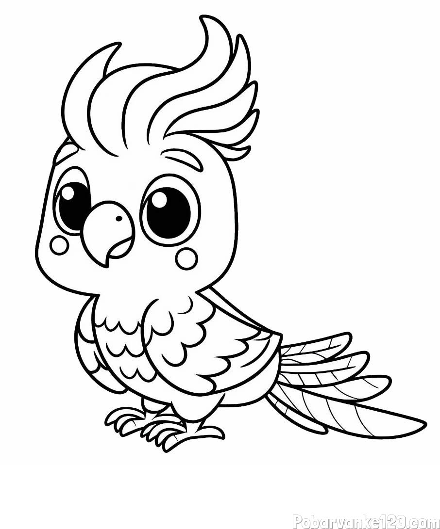 Pobarvanka ljubke papige