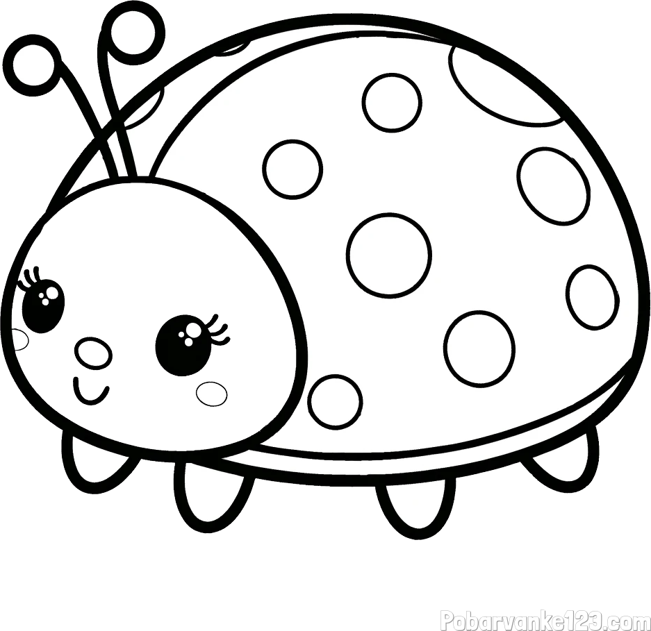 Pobarvanka ljubke pikapolonice