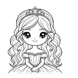 Pobarvanka ljubke princese