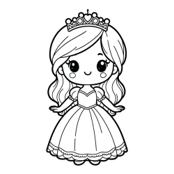 Pobarvanka ljubke princeske