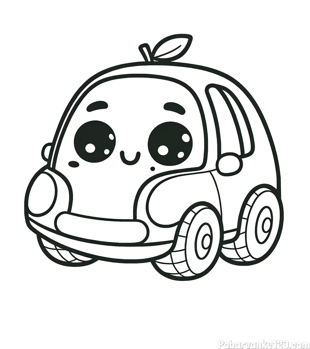 Pobarvanka ljubkega avtomobila